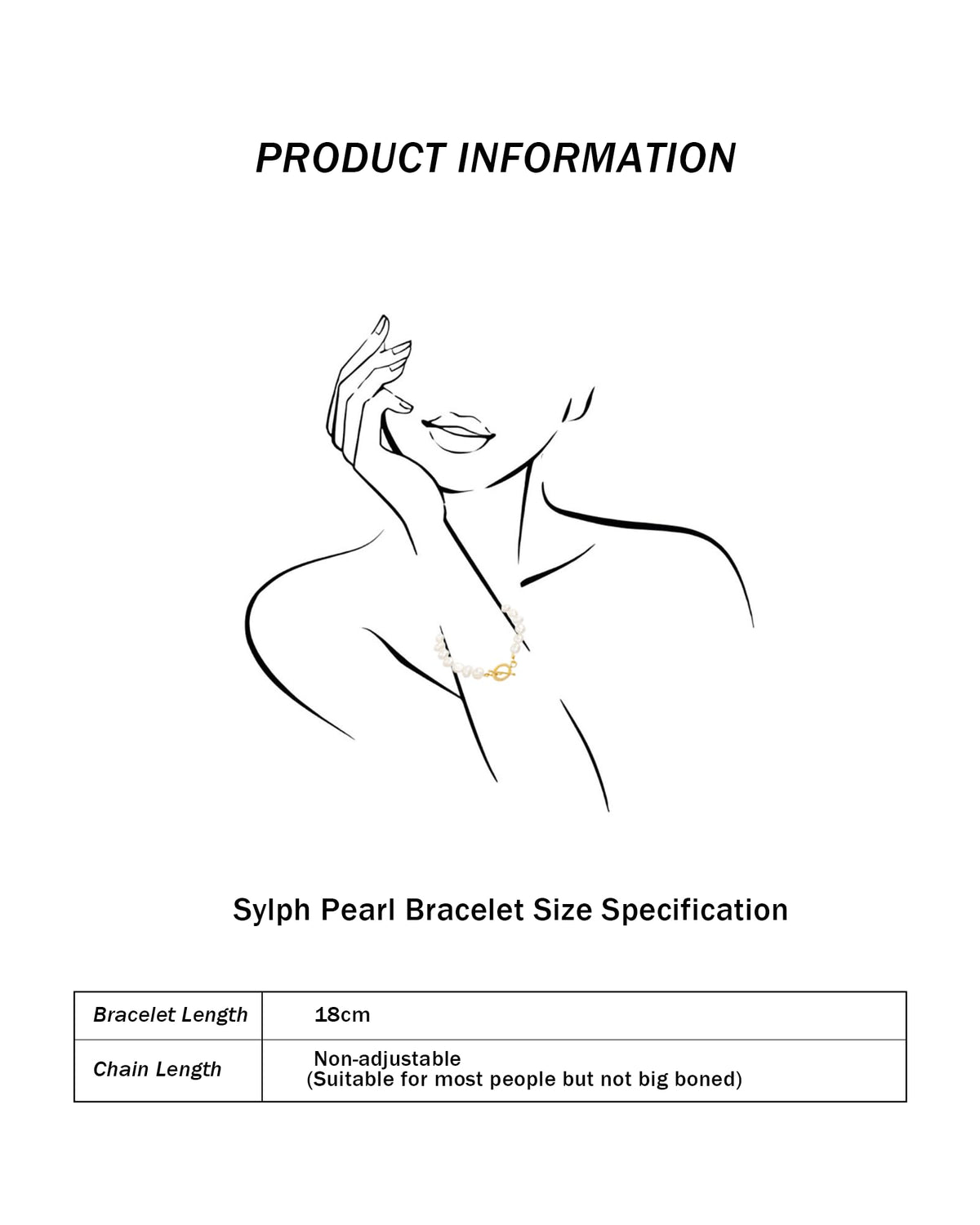 Sylph 7-8mm Pearl Bracelets for Women, Natural Freshwater Pearl Baroque Beaded Bracelet Beach Jewelry Bride Gifts for Wedding Birthday Anniversary, 6.5 Inch