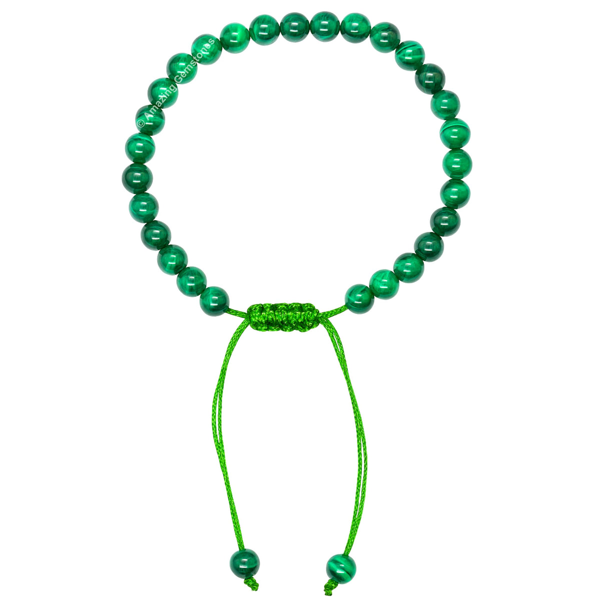 Amazing Gemstone Malachite Bracelet for Women Men's Gifts - Protection Healing Crystal Bracelet - 6mm Gemstones Beaded Adjustable Bracelet Pulseras Para Hombres Mujer Stocking Stuffers