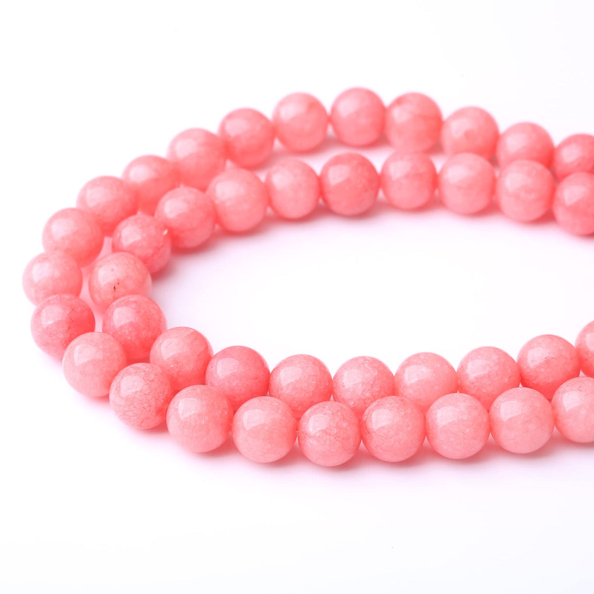 90PCS 4MM Pink Jade Stone Beads Natural Gemstone Bead Crystal Healing Energy Jewelry Making DIY 15 inches