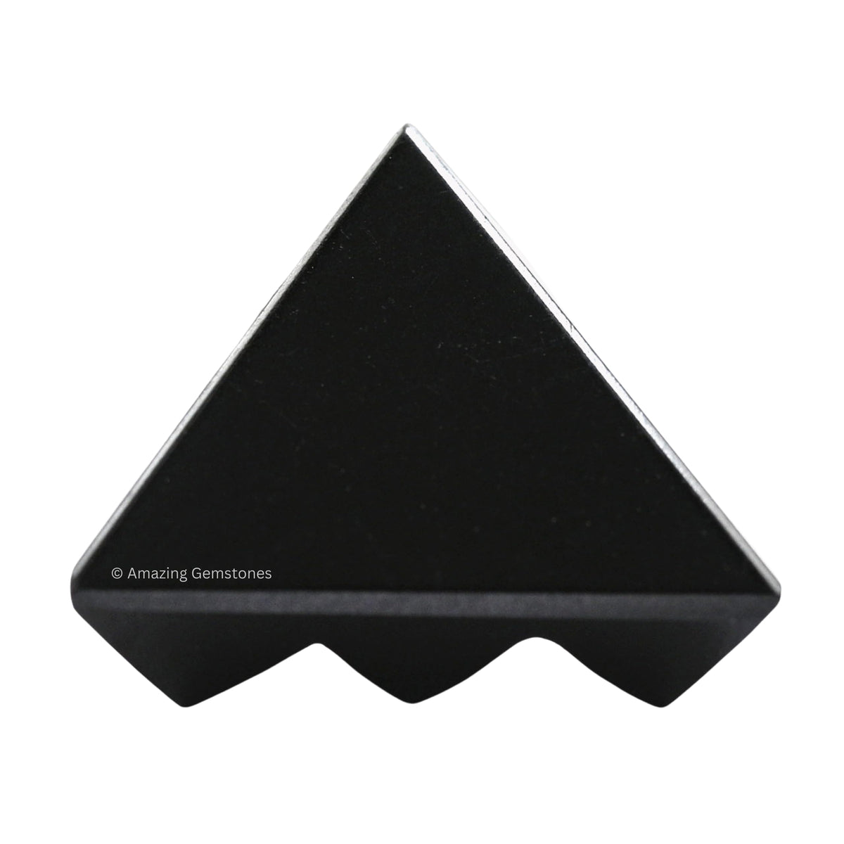 Amazing Gemstone Shungite Crystal Pyramid with 9 Pyramid Plate Bottom - 1" Mini Pyramid Figurine of Natural Stone Pyramid for Meditation, Reiki, Chakra Balancing Vastu Pooja and Crystal Grids