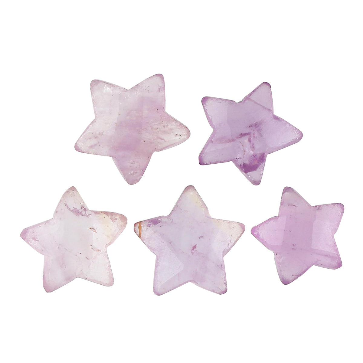 CRYSTALINES 5pcs, Wholesale Natural Amethyst Gemstones, Bulk Star Shape Stones, Assorted Loose Supply, DIY Craft-Jewelry Making, Chakra Healing Crystals, Gem Collection, 8-10mm
