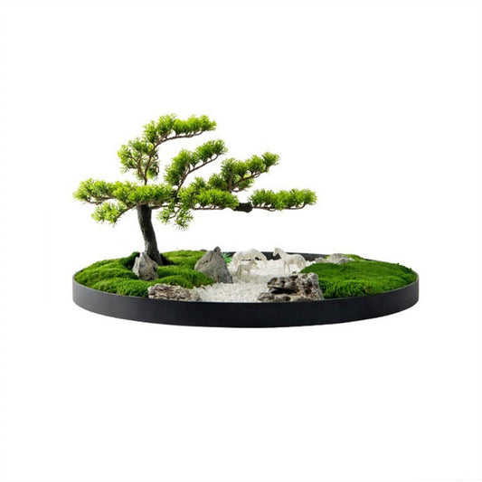 WANGHAI2024M Artificial Trees Light Luxury Floral Hotel Table Simulation Tree Ornaments Round Table Center Turn Decorative Chinese Greenery Ornaments Artificial Bonsai