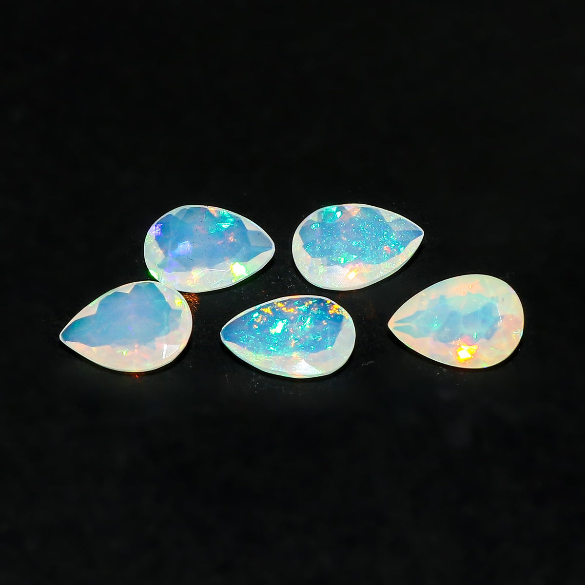 1 PCS,10X7 MM, AURA GEMS Natural Ethiopian Opal,Briliant Cut, Pear Shape, Jewelry Making Supply, Chakra Energy Healing Gemstone, Real Crystal, Birthstone, Wholesale deal