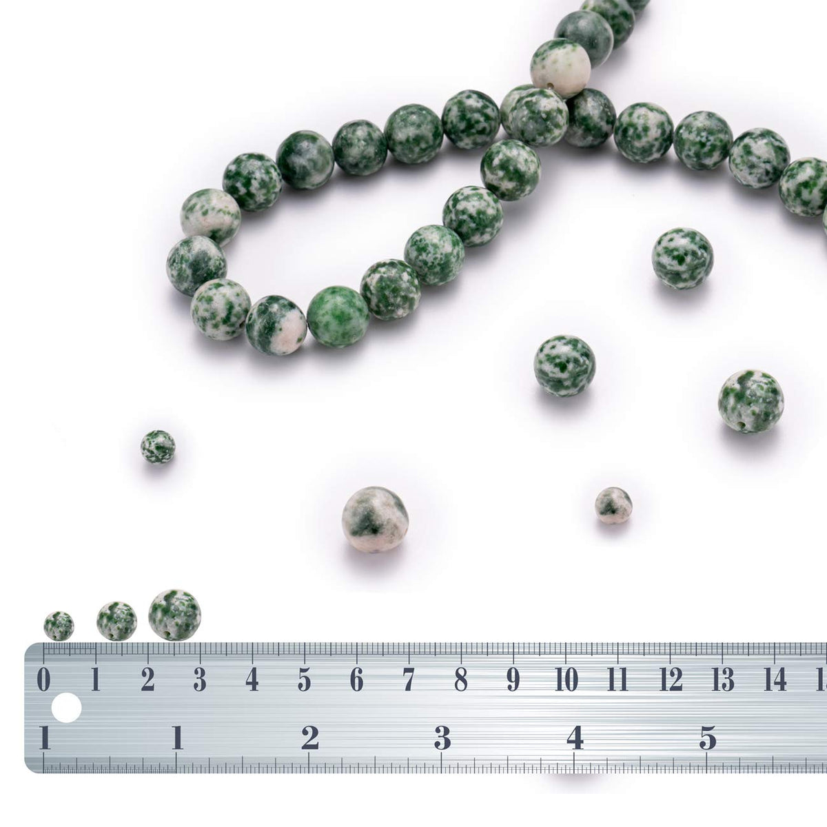 BEADIA Natural African Jade Stone Round Loose Semi Gemstone Beads for Jewelry Making 10MM 38PCS