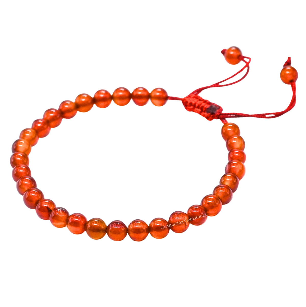 Amazing Gemstone Carnelian Bracelet for Women Men's Gifts - Protection Healing Crystal Bracelet - 6mm Gemstone Beaded Adjustable Bracelet Pulseras Para Hombres Mujer Stocking Stuffers