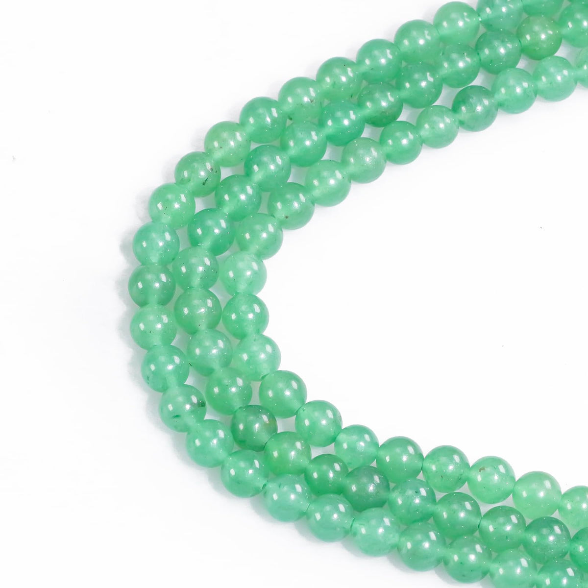 6mm Natural Gemstone Round Green Aventurine Loose Beads for Jewelry Making Bracelets Necklace Earrings Art Craft (60-62pcs/strand)