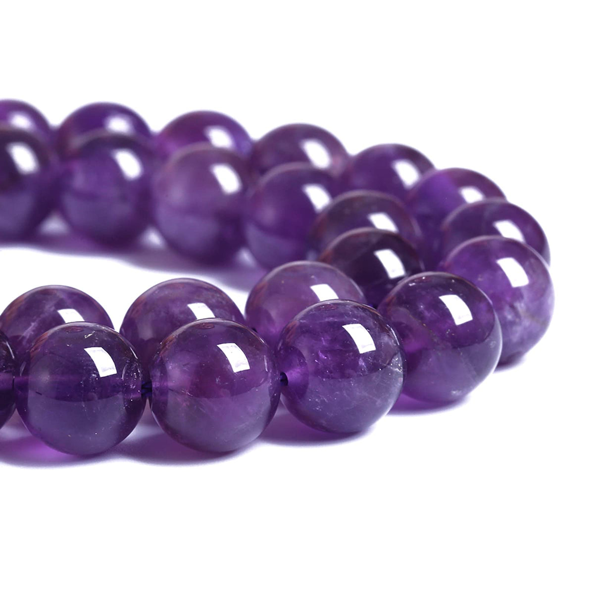 6MM 60PCS Natural Stone Purple Amethyst Crystal AAA Grade Quartz Beads for Jewelry Making DIY Bracelet