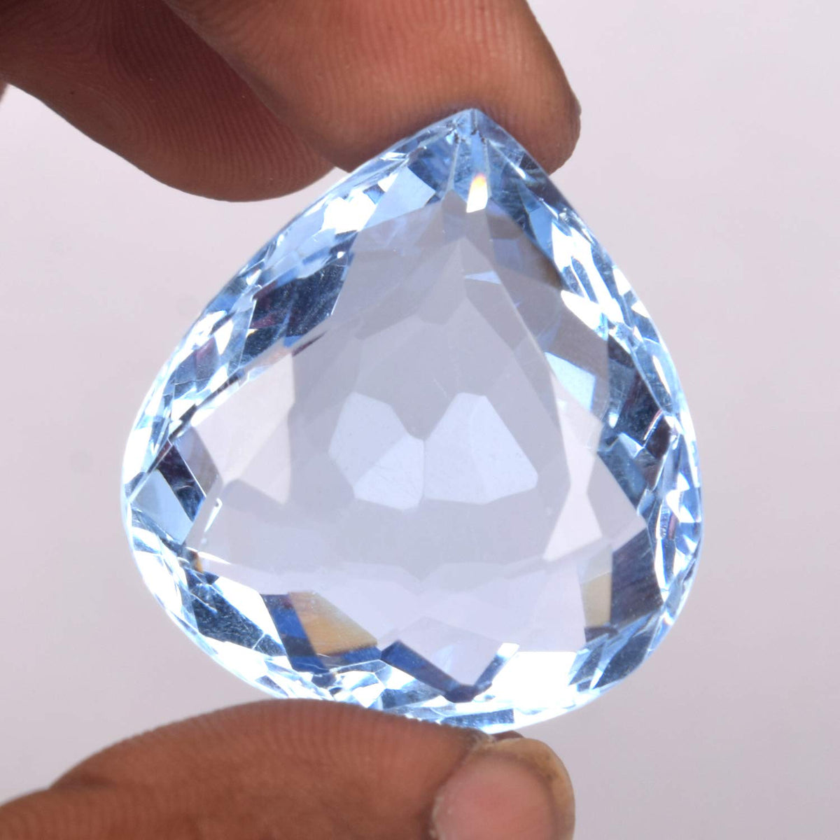 GEMHUB Blue Topaz 77.85 Ct Loose Gemstone Beads