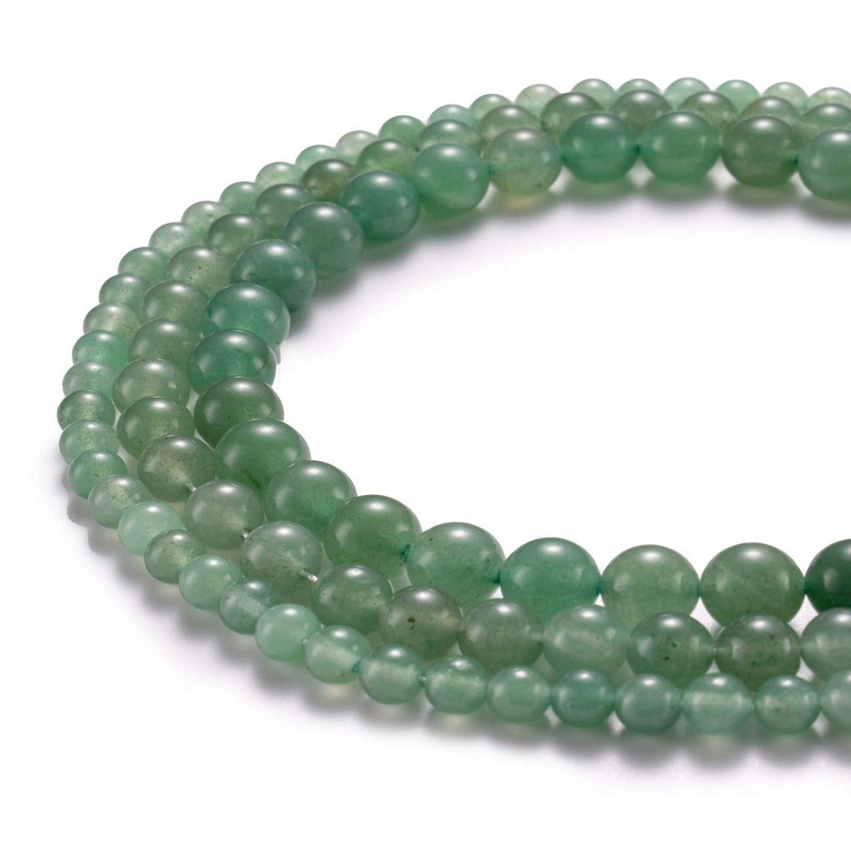 BEADIA Natural Green Aventurine Jade Stone Round Loose Semi Gemstone Beads for Jewelry Making 10MM 38PCS