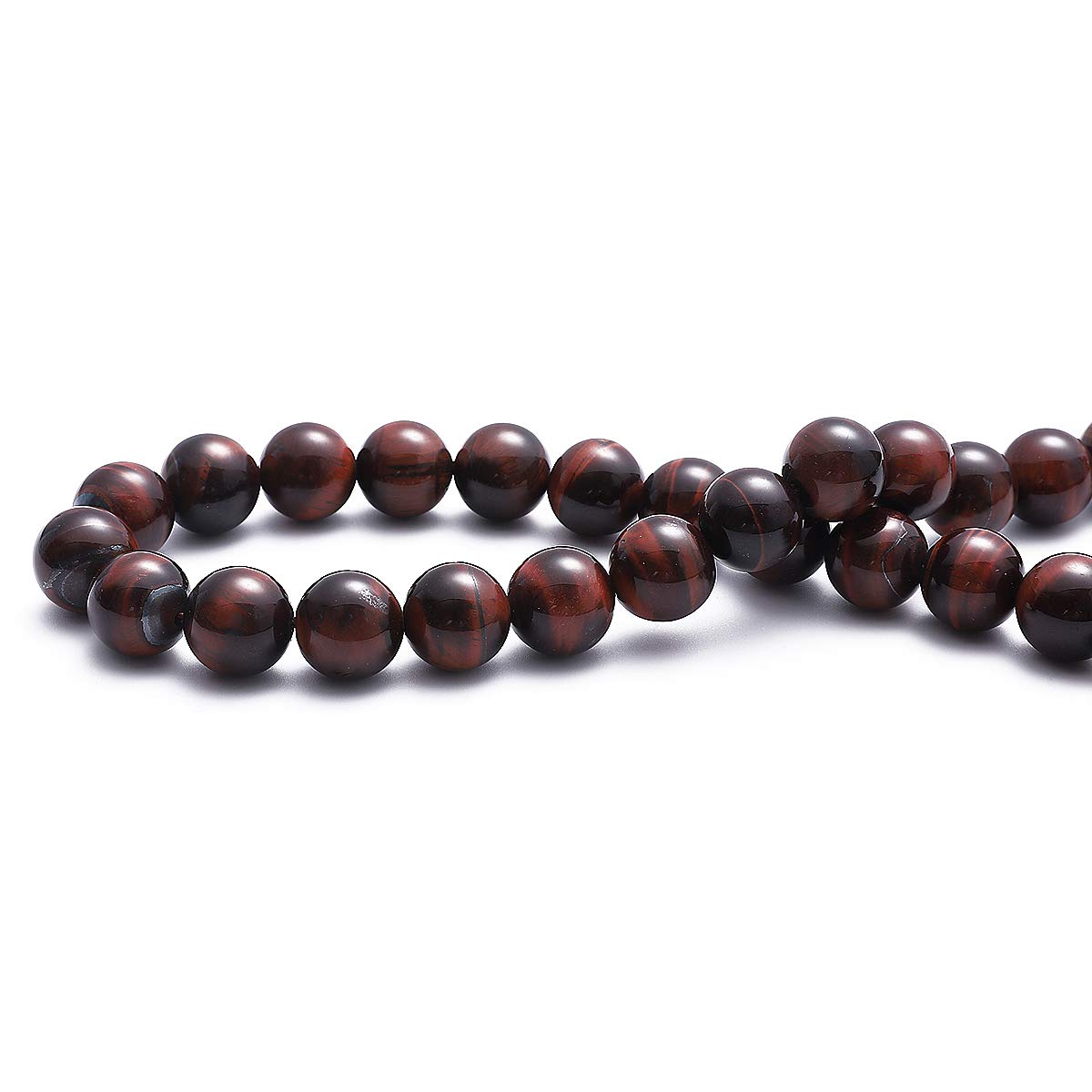 BEADIA Natural Red Tiger Eye Stone Round Loose Semi Gemstone Beads for Jewelry Making 8MM 44PCS