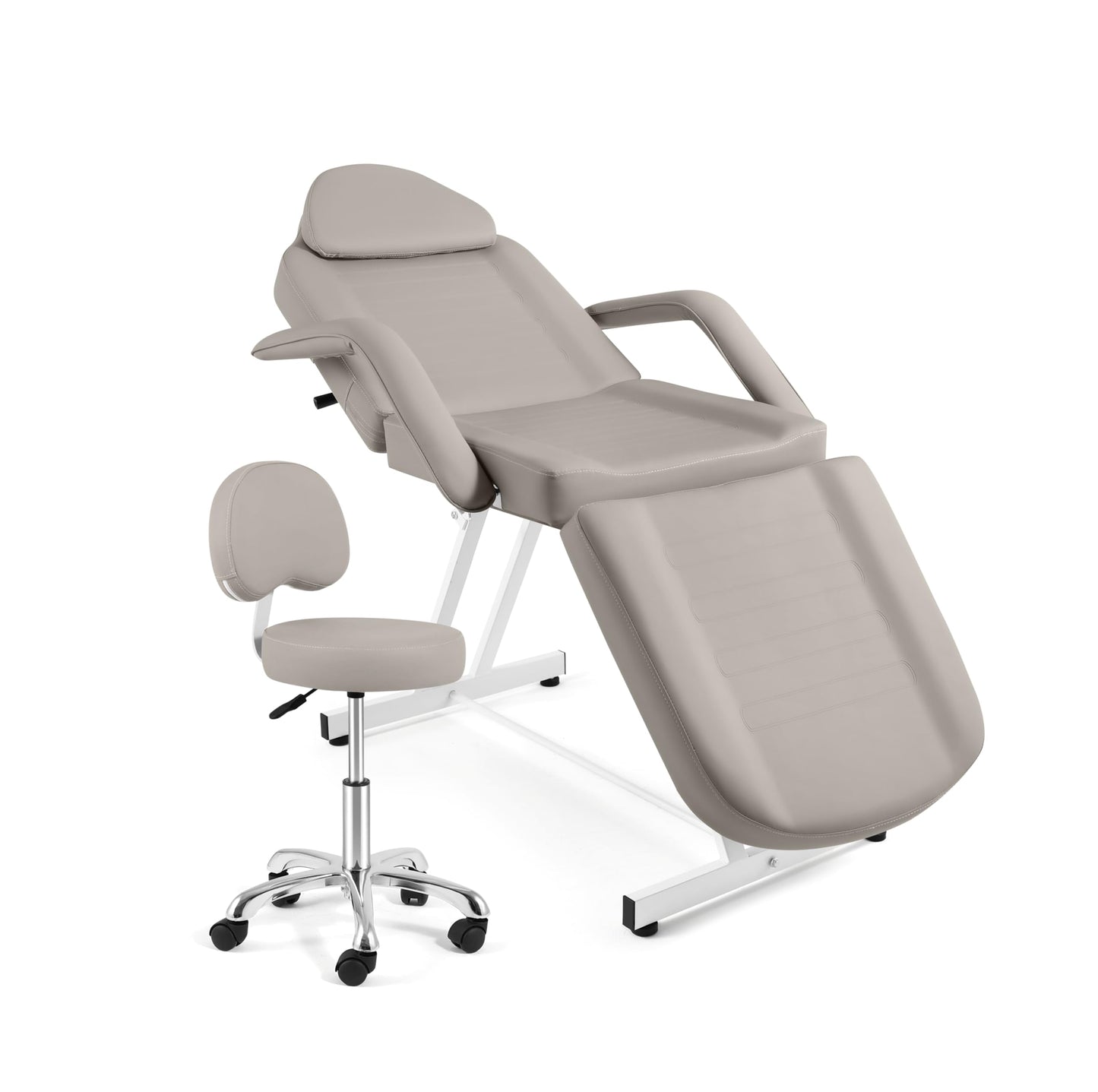 FigaroAct Facial Chair with Hydraulic Stool Beauty Bed Lash Chair Tattoo Chair Esthetician Bed for Salon Spa Beauty Treatment