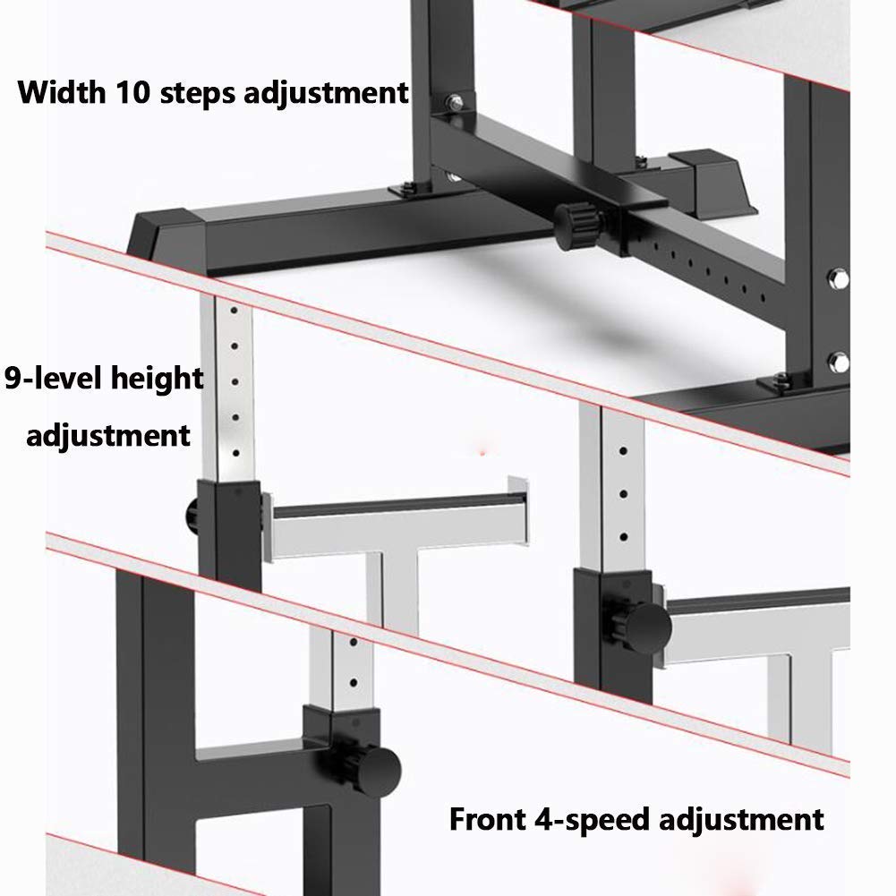ERoomQ Bench Press Rack Gym Equipment, Dumbbell Racks with Dumbbells Folding Squat Rack Stands with Pull Up Bar Exercise Equipment for Home Gym Barbell Pull Up Rack Bars Free Standing