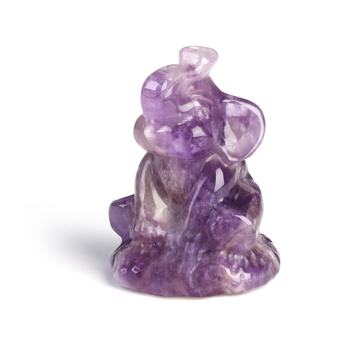ZHIYUXI Purple Elephant Gifts for Women Encouraging Amethyst Elephant Decor Lucky Cute Elephants Figurine Inspirational Gifts for Women