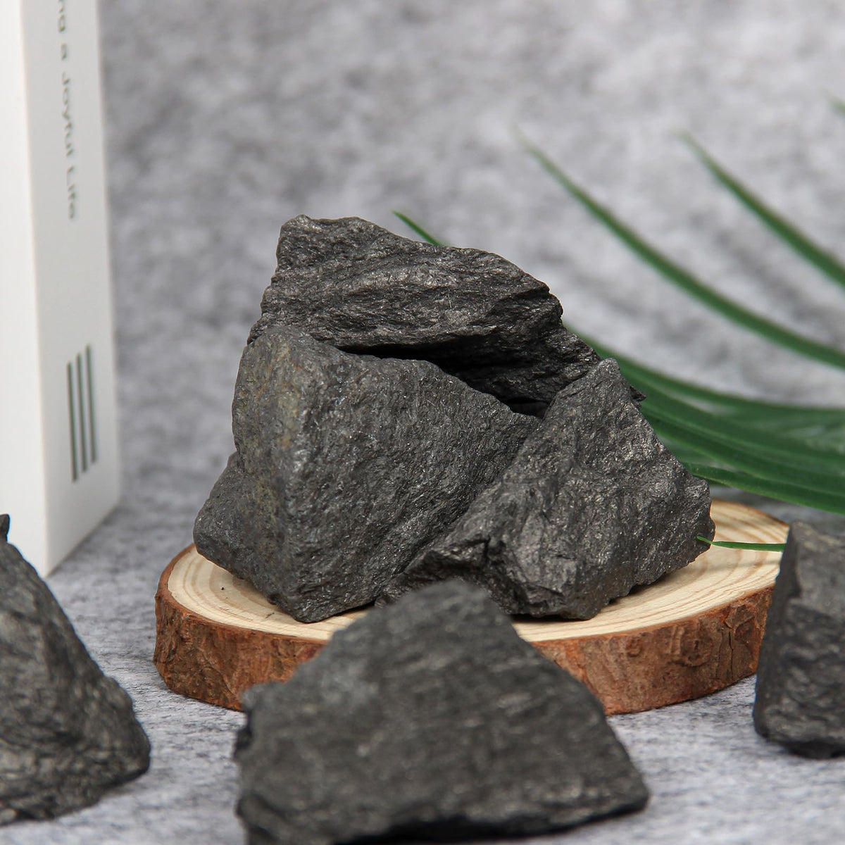 1.1lb Bulk Raw Shungite Rough Crystal- Natural Shungite Stone Raw Stones Crystal for Tumbling, Fountain Rocks, Decoration, Polishing, Wire Wrapping, Wicca & Reiki Crystal Healing