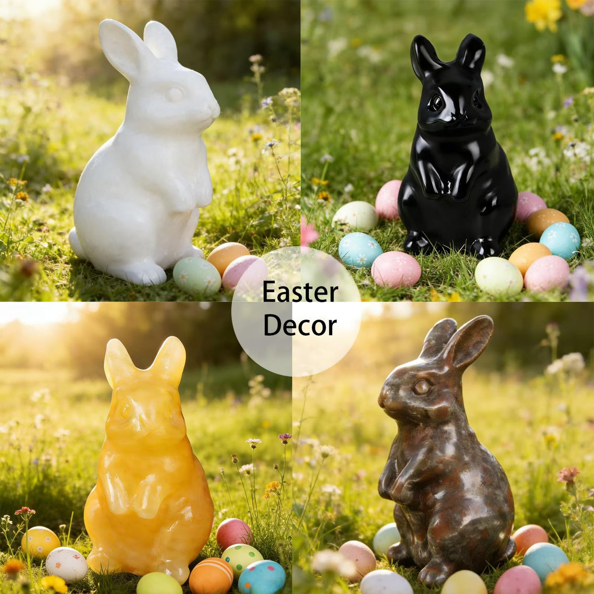 QLRSUXN White Opalite Bunny Figurine,Hand-Carved Rabbit Statue for Home Decor,1.6" Healing Crystal Desk Ornament,Easter Gift for Women Men,Lucky Feng Shui Charm for Office,Cute Animal Spirit Totem
