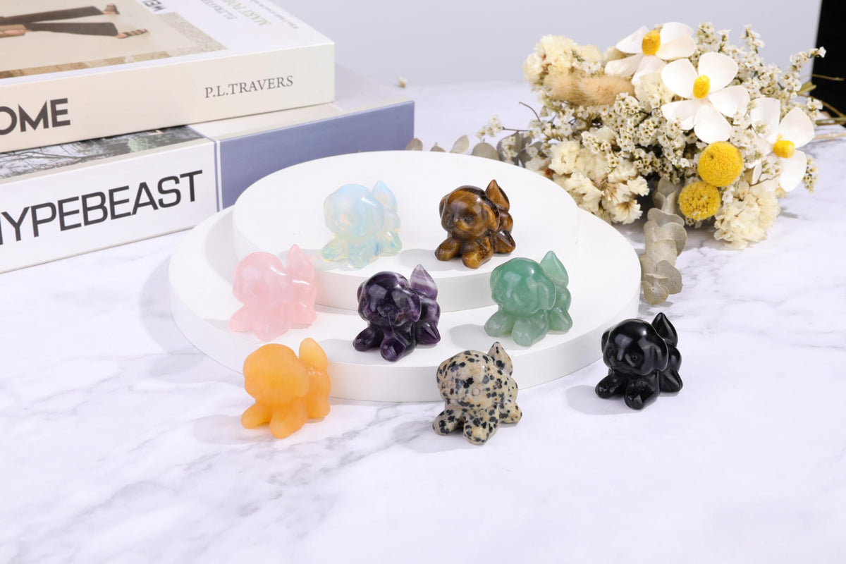 CrystalTears Dalmation Spot Jasper Crystal Dog Figurine, 1.5” Healing Gemstone Dogs Puppy Statue Ornament for Home Office Decor, Lucky Crystals Dogs Gifts for Gifts for Women Dog Lovers Men Christmas