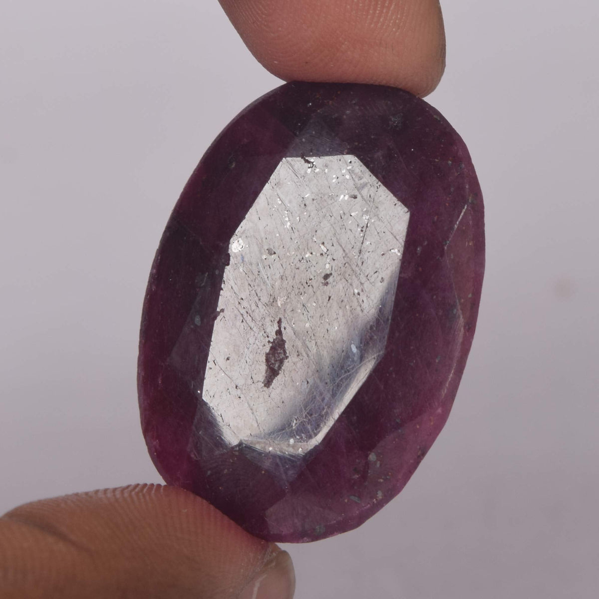 Natural Red Ruby Stone,Cetrtified Red Colored Ruby Stone 95.50 Carat Red Ruby Oval Faceted Shape Gemstone EW-394