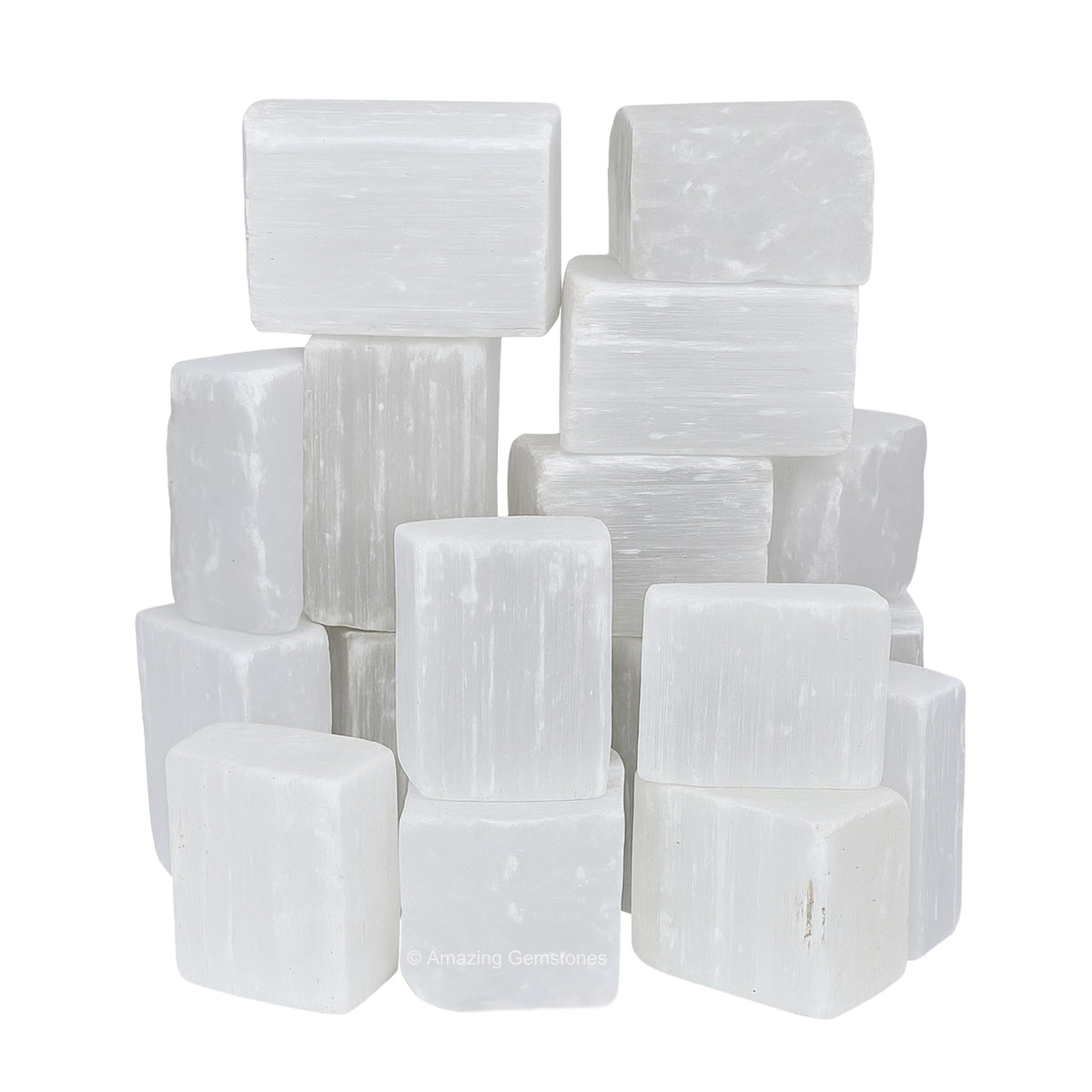 Amazing Gemstone 2 Pieces Selenite Raw Crystals and Healing Stones, Natural Rocks for Tumbling and DIY Raw Stones and Crystals