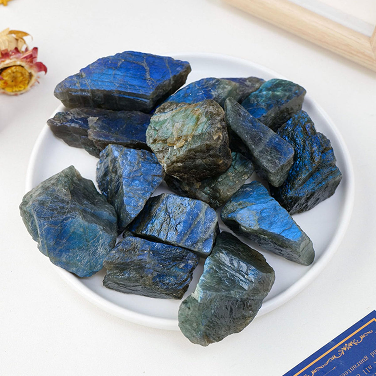 Labradorite Raw Crystals Healing Crystals Natural Rough Stones 1.2-2" for Tumbling, Fountain Rocks, Yoga, Meditation, Polishin, Gift 23