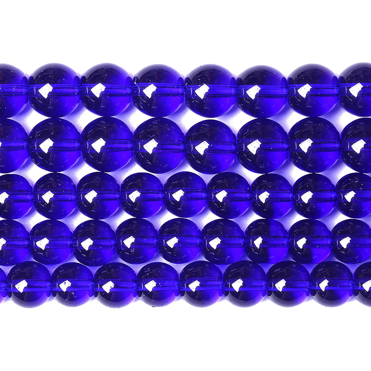 10mm 36pcs Lapis Blue Glass Stone Beads for Jewelry Making Round Loose Spacer Crystal Energy Healing Power Stone Beads DIY Bracelet Necklace Accessories(Lapis Blue Glass, 10mm)