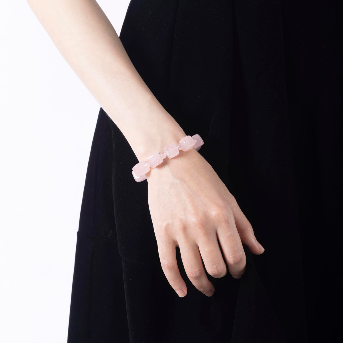 Rose Quartz Sugar Cube Healing Crystal Bracelet for Women – Love, Compassion, Emotional Balance, Stress Relief & Self-Love Energy Jewelry, Premium Gift-Box Included for Ready-to-Give Jewelry Gifts