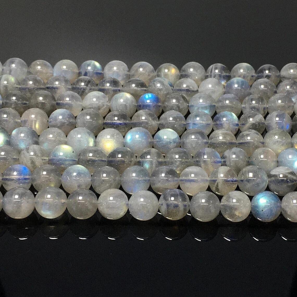 100pcs 6mm Labradorite Beads Natural Gemstone Beads Round Loose Beads for Jewelry Making