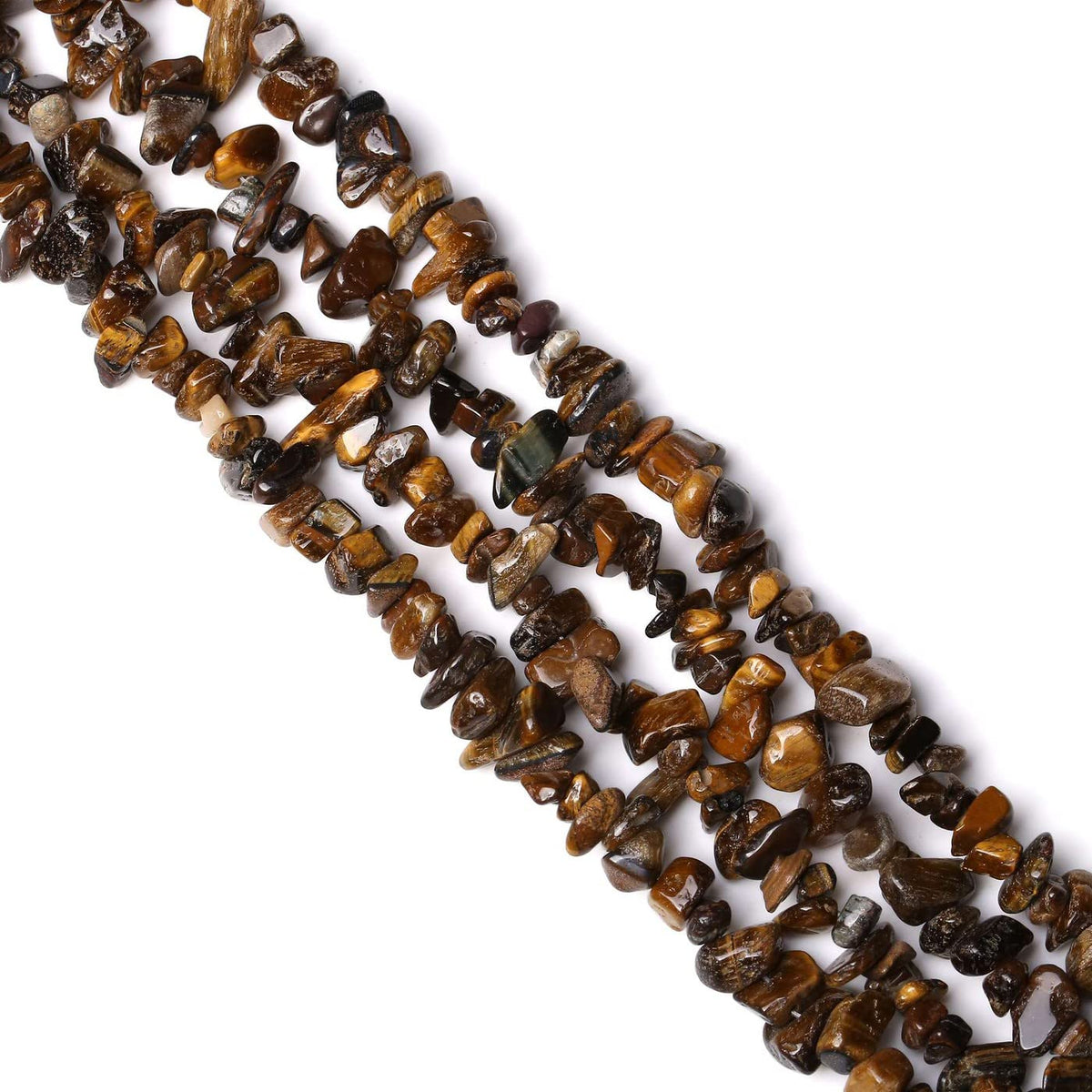 LAIDANLA Tiger Eye 400pcs Natural Chip Stone Beads 5-8mm Healing Crystal Irregular Gemstones Drilled DIY Loose Rocks Bead Crystal for Bracelet Earrings Necklace Jewelry Making Crafting