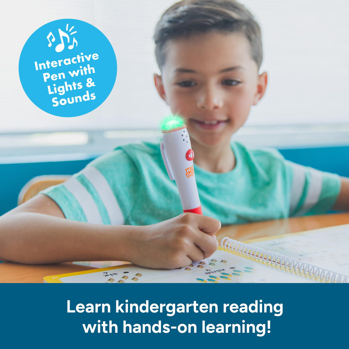 Educational Insights Hot Dots Kindergarten Reading Set - Kindergarten Workbooks with Interactive Pen, Homeschool Learning Activities, Learn to Read Activity Books for Kids Ages 5+