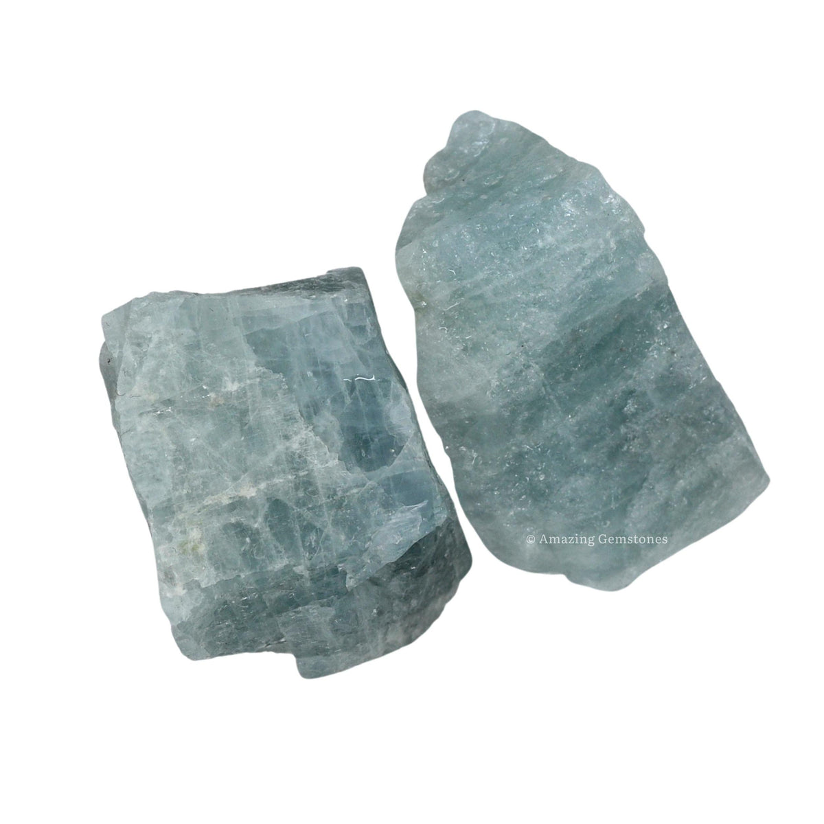 Amazing Gemstone Aquamarine Raw Crystals and Healing Stones, Natural Rocks for Tumbling and DIY Raw Stones and Crystals (1 lb)