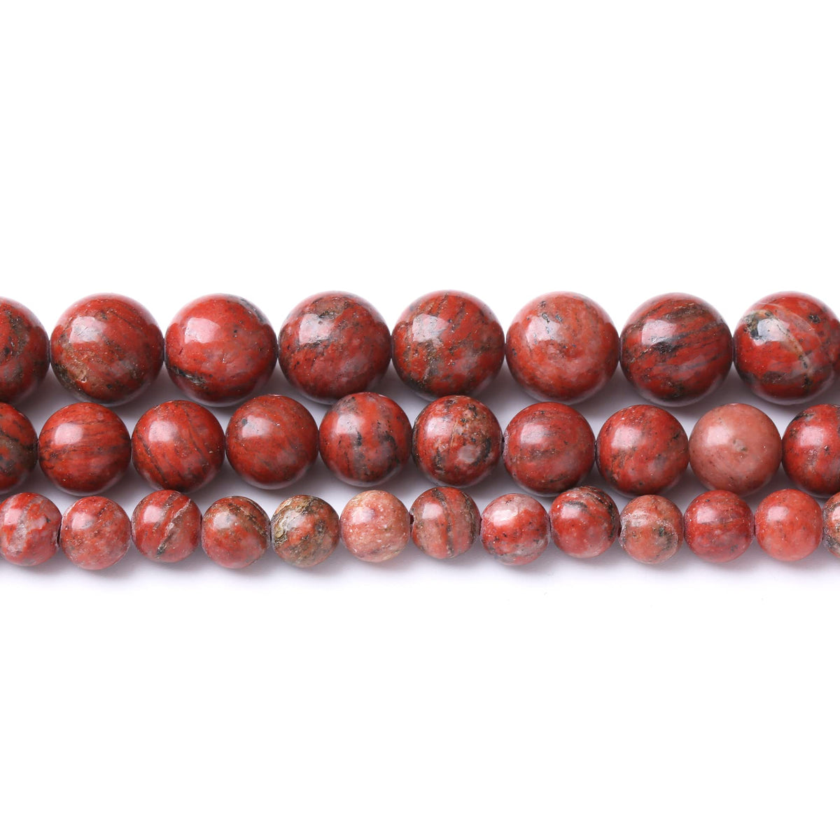 8MM Sesame Red Round Loose Beads Natural Gem Beads Crystal Energy Stone Beads for Jewelry Making DIY Bracelet Necklace