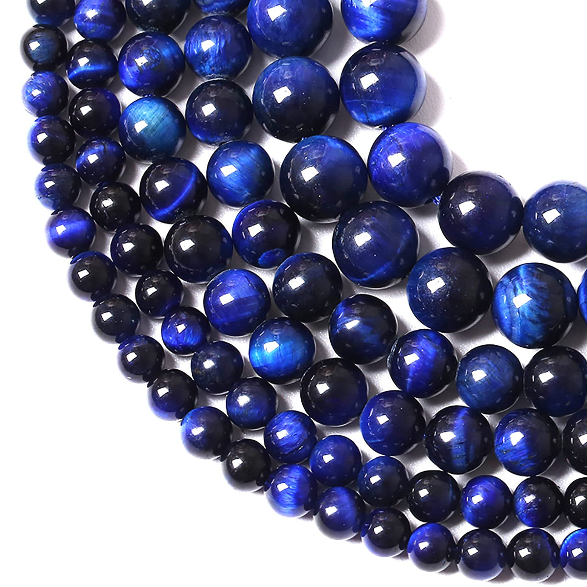 32PCS 12MM AAA Blue Tiger Eye Stone Beads Natural Gemstone Bead Crystal Healing Energy Jewelry Making DIY 15 inches (Blue Tiger Eye, 12MM)