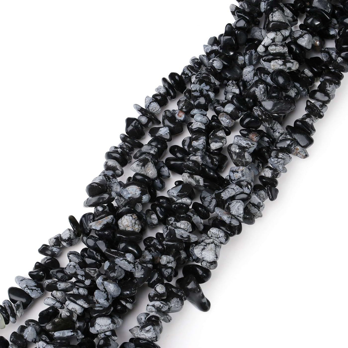 LAIDANLA Snowflake 400pcs Natural Chip Stone Beads 5-8mm Healing Crystal Irregular Gemstones Drilled DIY Loose Rocks Bead Crystal for Bracelet Earrings Necklace Jewelry Making Crafting
