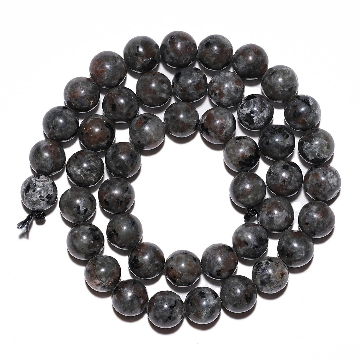 10mm Natural Flame Yooperlite Gemstone Beads Polished Round Smooth Stone Beads for Bracelets Jewelry Making 15inch Loose Beads
