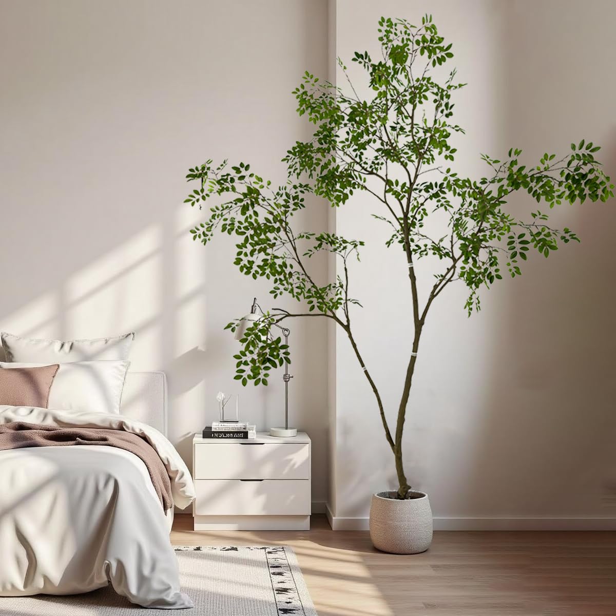 AfanD Artificial Elm Tree Faux Elm Tree 9ft Tall Fake Plant in Pot Fake Silk Tree Faux Plants Indoor