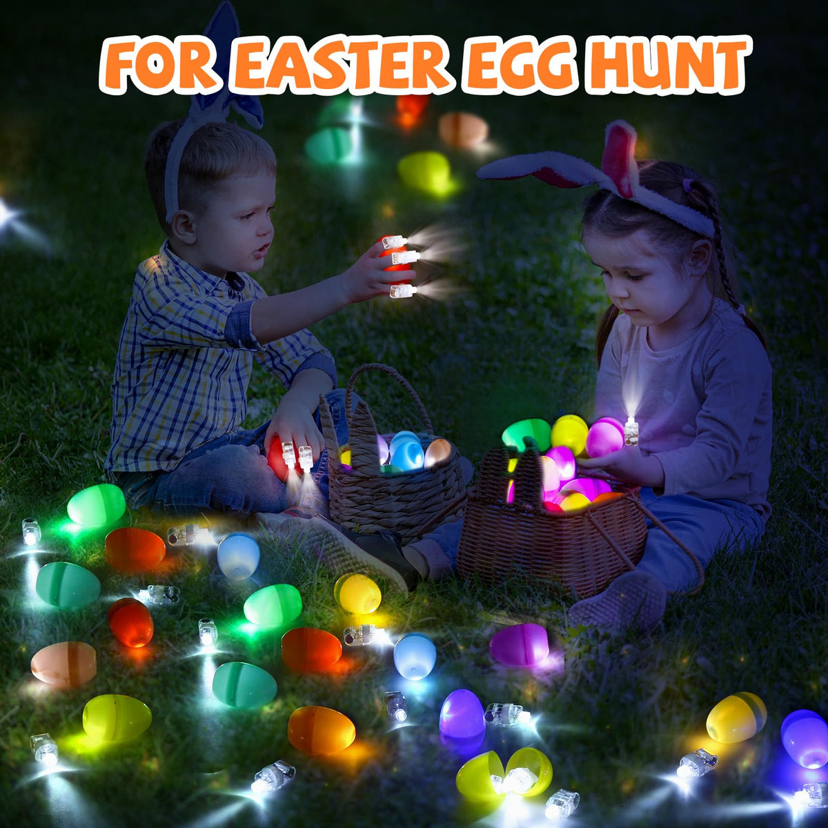 CALIFORNIA CADE ELECTRONIC Finger Lights-50Pcs White Finger Flashlight for Kids Bulk Party Favors Supplies Light Up LED Finger Light for Easter Back to School Classroom Prizes Parties Halloween