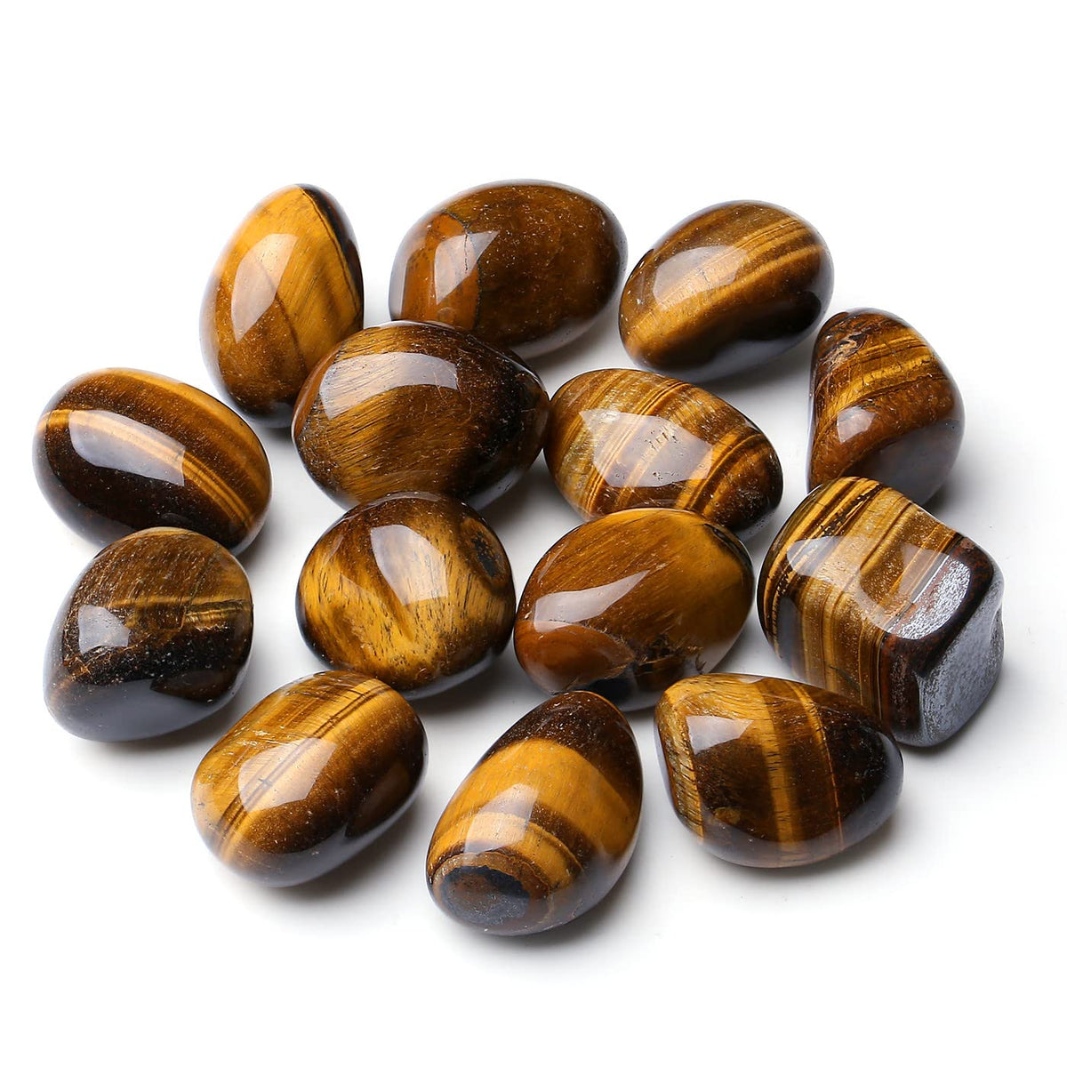 MAIBAOTA Tiger Eye Stones Natural Polished Tumbled Crystals Stones Rocks Energy Balance Crystal Gemstones Vase Filler Decorative Crystals