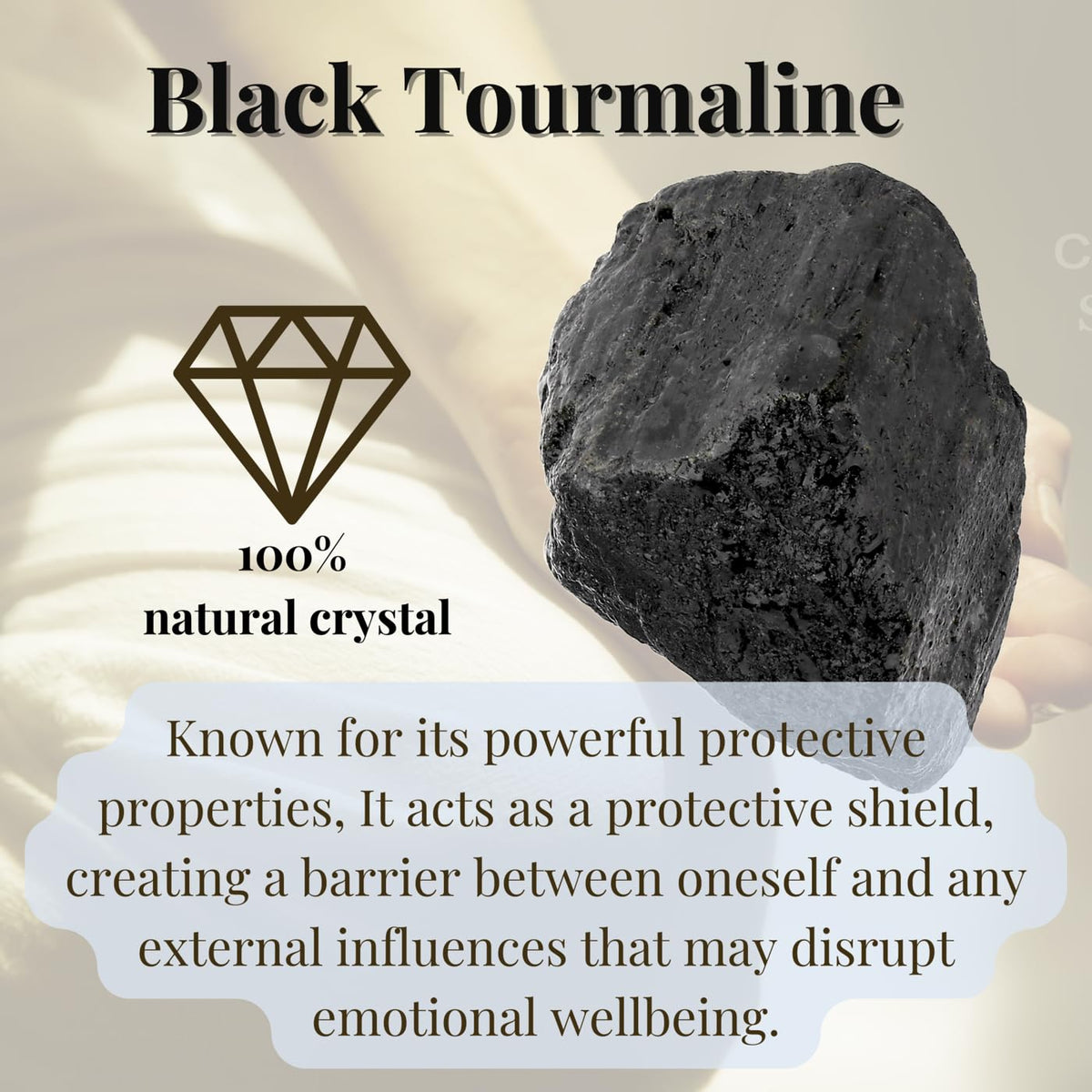 XIANNVXI Black Tourmaline 1.8-2.2" Large Raw Crystals and Healing Stones Natural Rough Crystal Rocks for Decor Gifts Tumbling Cabbing Polishing Fountain Rocks 1PCS