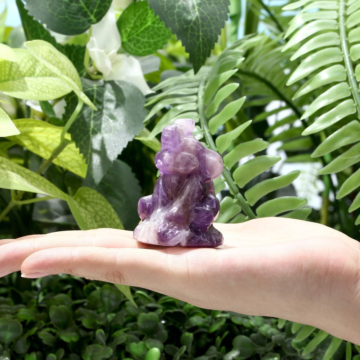 ZHIYUXI Purple Elephant Gifts for Women Encouraging Amethyst Elephant Decor Lucky Cute Elephants Figurine Inspirational Gifts for Women