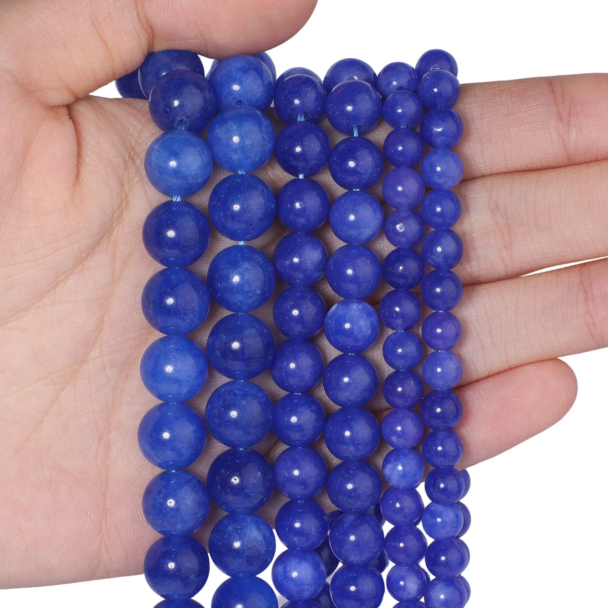 About 45pcs 8mm Natural Stone Beads Kyanite Beads Crystal Gemstone for Jewelry Making, DIY Bracelet Necklace