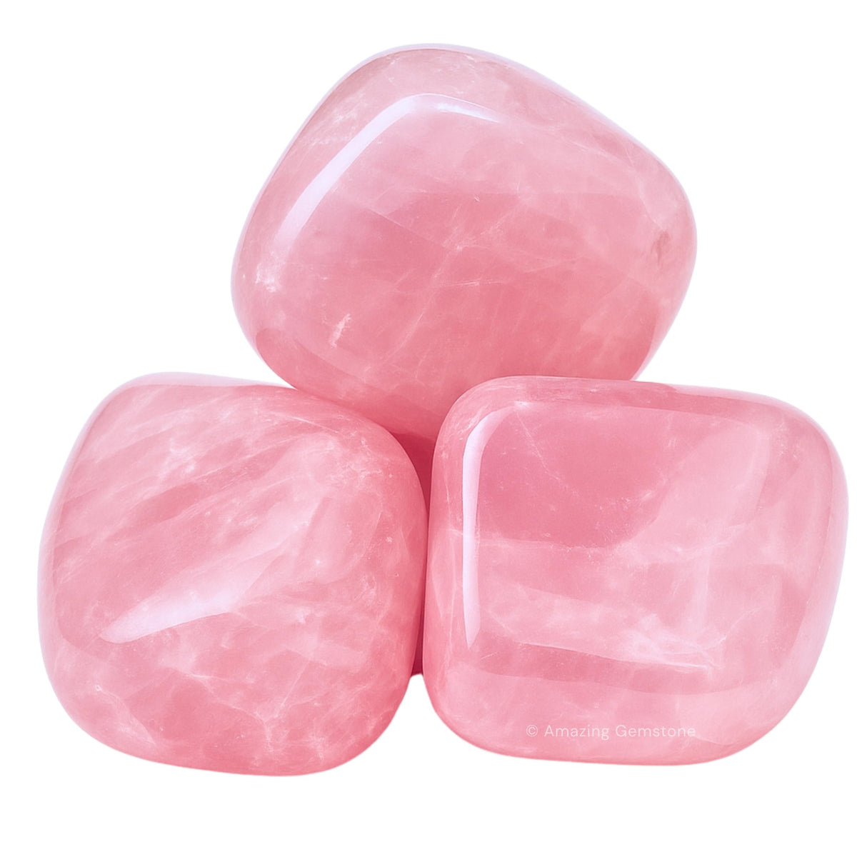 Amazing Gemstone Star Rose Quartz Crystal Tumbled Stones Polished Rocks - Natural Gem Stones for Healing - DIY Crystals for Protection (1 Piece)