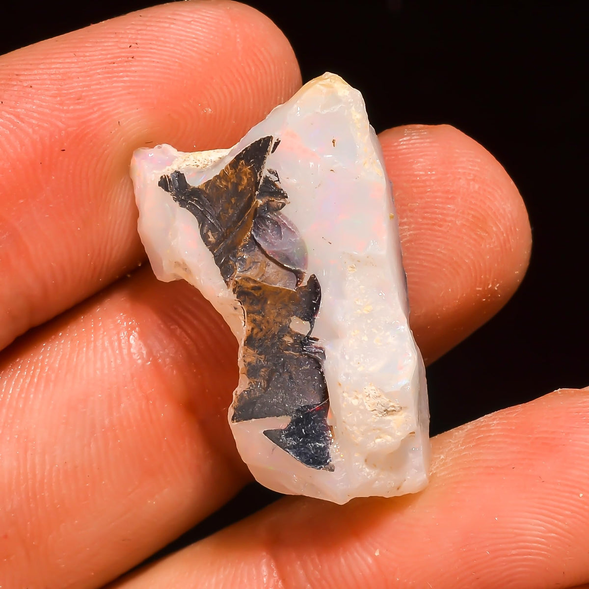 13.5+ Carat, YASHEE Natural Raw Ethiopian Opal Gemstone, Real Rough Crystals, Chakra Healing, Wholesale Lot, Wire Wrapping, Rock Stone, Birthstone, Crafts & DIY, AA+ Quality For Jewelry Making
