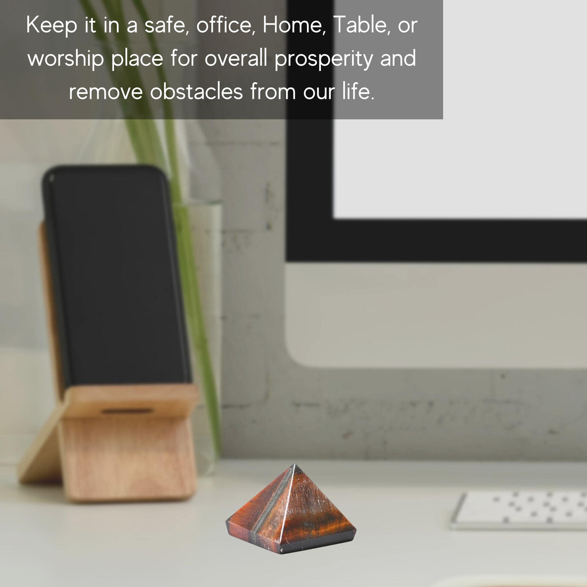Amazing Gemstone Red Tiger Eye Pyramid Crystal Healing Stones - 1" Great Pyramid Figurine of Natural Stone Pyramid for Meditation, Reiki, Chakra Balancing and Crystal Pyramids Grid