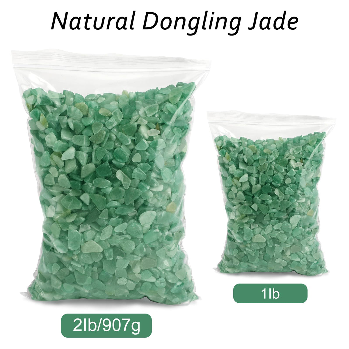 gemshan 2lb Aventurine Quartz Chips Natural Crushed Crystal Chip Bulk 7mm-9mm Tumble Healing Crystal Stone for Aquarium Vase Plant Decoration Jewelry DIY