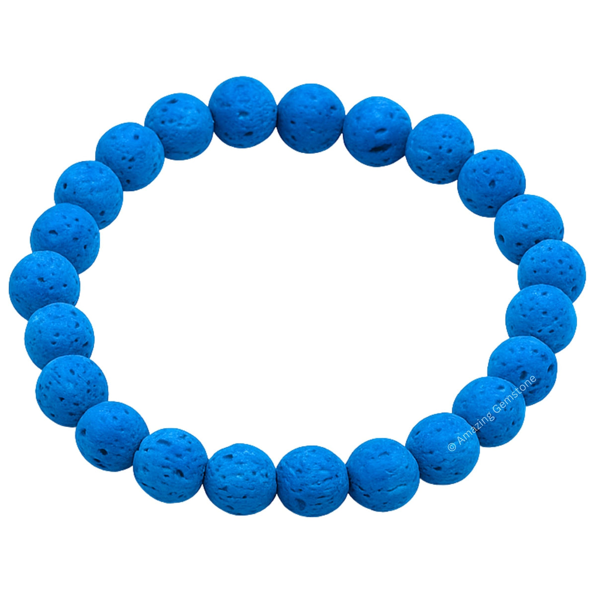 Amazing Gemstone Crystal Bracelet for Women Men's Gifts - Protection Healing Crystal Bracelet - 8mm Gemstone Beaded Stretchable Bracelet Pulseras Para Hombres Mujer Stocking Stuffers Mothers Day Gift (Blue Lava)