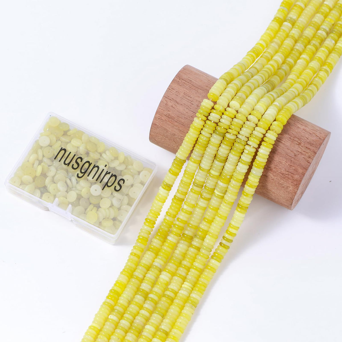 Natural Lemon Jade Disk Stone Spacer Beads 6x2mm 38cm/str Flat Rondelle Loose Semi Gemstone Caps for Making Bracelets Necklace
