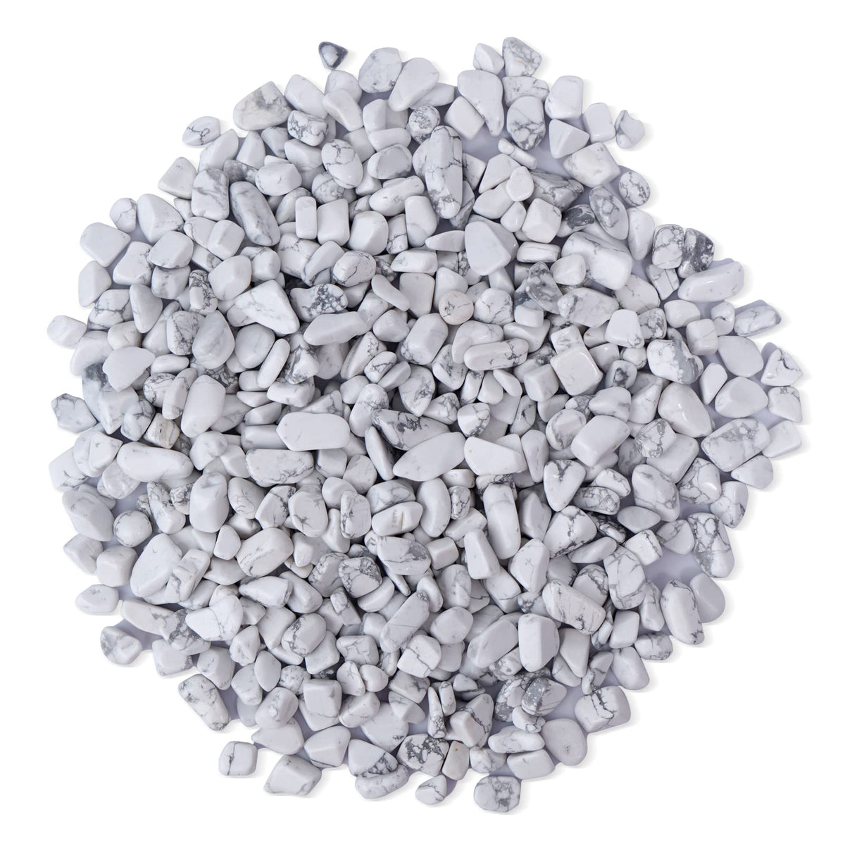 gemshan 2lb Natural White Rocks 7mm-9mm, River Rocks for Plants Succulents, Withe Stone Pebbles for Aquarium Vase Decoration