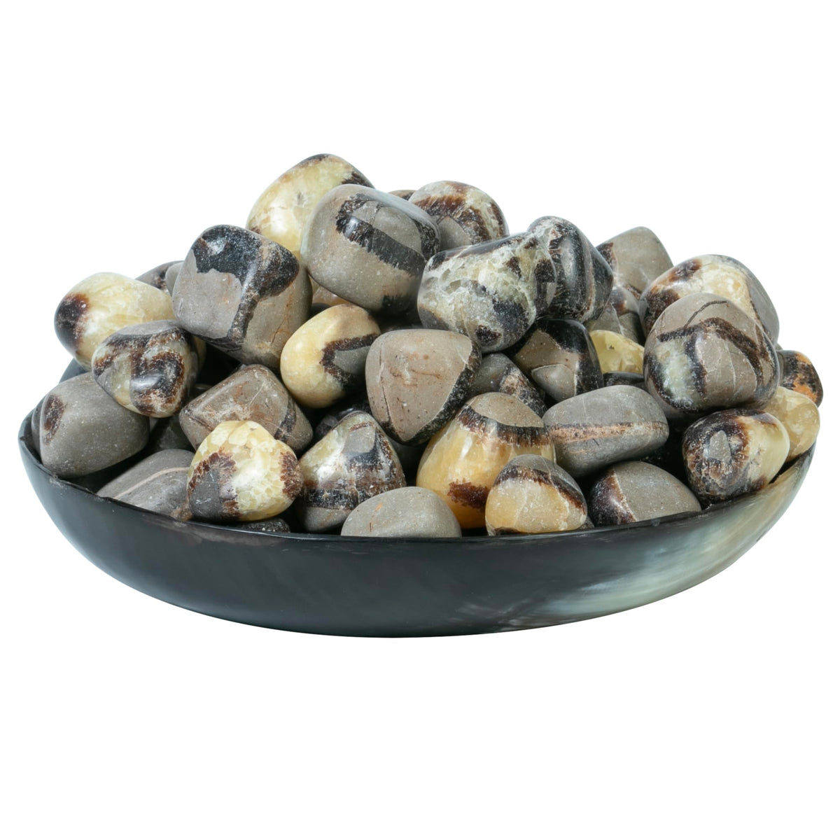 Crocon® 1lb Septarian Tumble Stones And Crystals Bulk 2000+ Carats Natural Crystal Kit For Reiki Healing Crystal Polished, Tumble Stones, Chakra Balancing, Gift, Home Decor Size : 20-25 mm