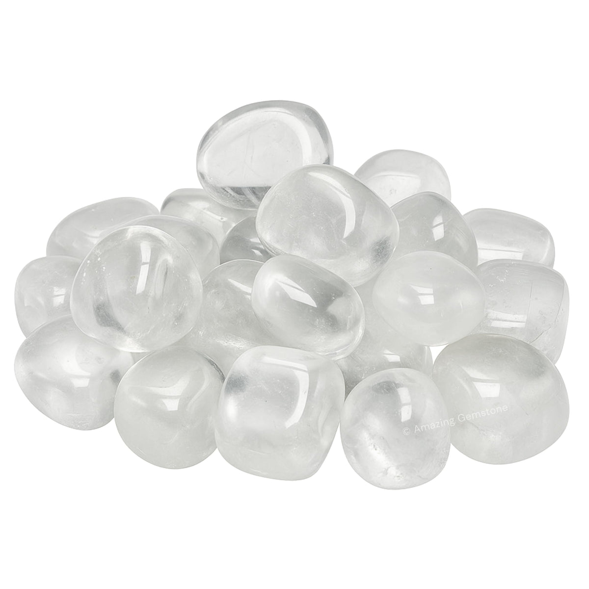 Amazing Gemstone Clear Quartz Crystals and Healing Stones Tumbled - 1000+ Carats Clear Quartz Stone, Natural Healing Stones for Energy Balance, Stress Relief, Polished Gems Rocks