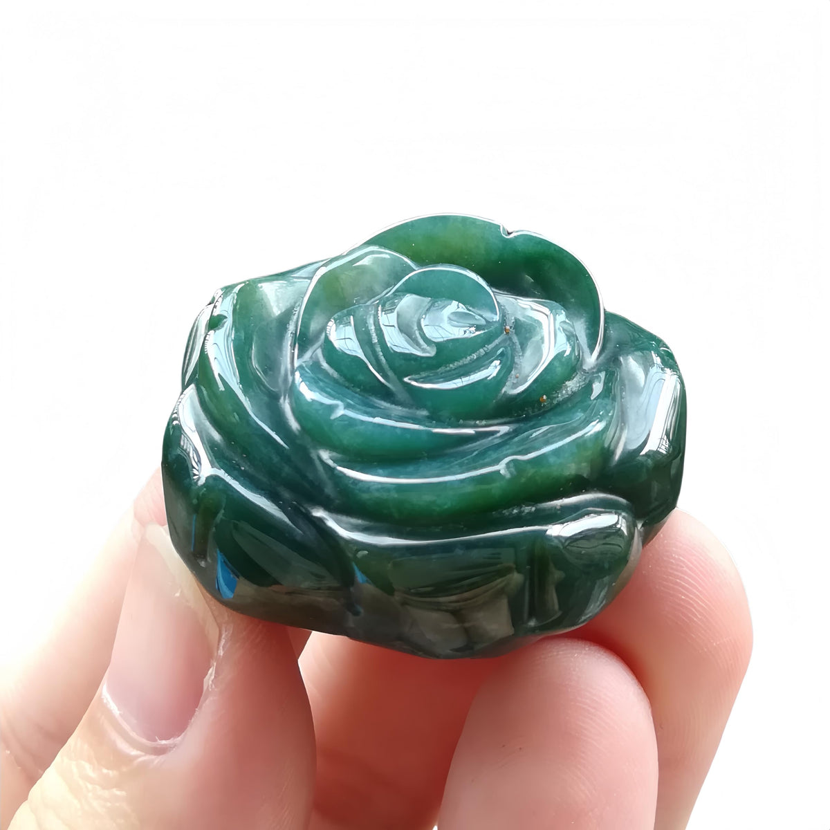 Sunshcat Natural India Agate Crystal Rose Pendant,Three Dimensional Carved Healing Meditation Jewelry Crystals and Healing Stone Figurine,Suitable for DIY Jewelry Making and Valentine's Day Gift