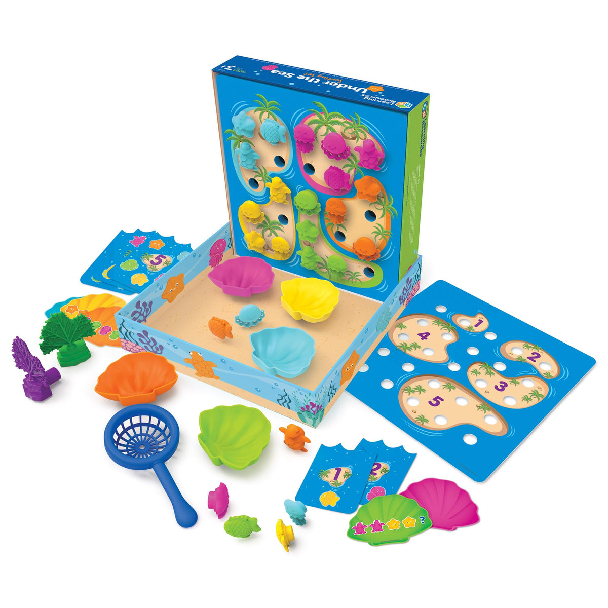 Learning Resources Under the Sea Sorting Set - 44 Pieces, Age 3+ Toddler Activities, Educational Toys Set, Color Teaching Toys